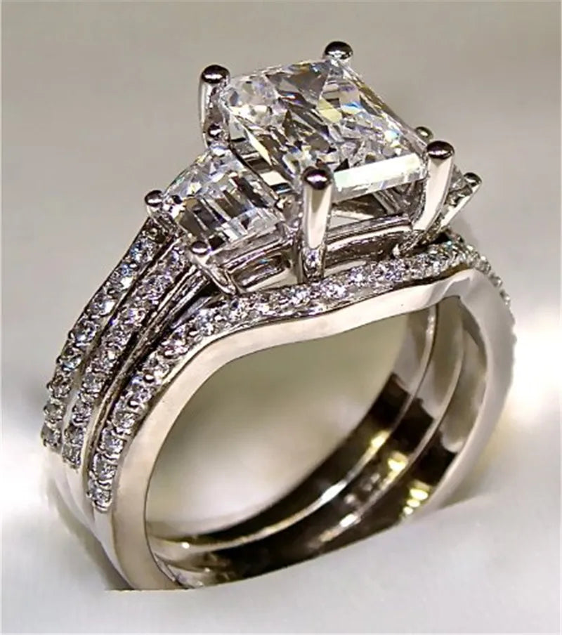 Lab Diamond Ring Set