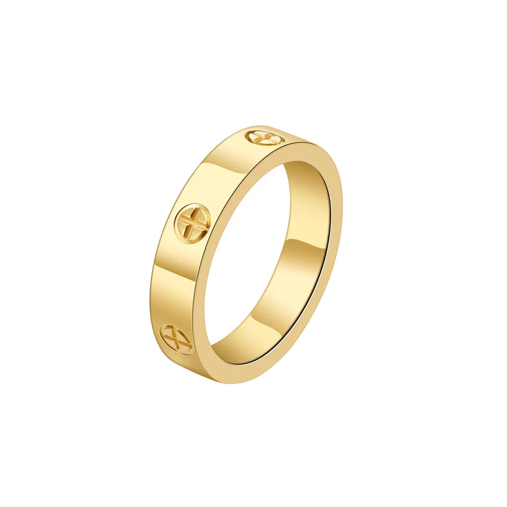 Cross Zircon Couple Ring