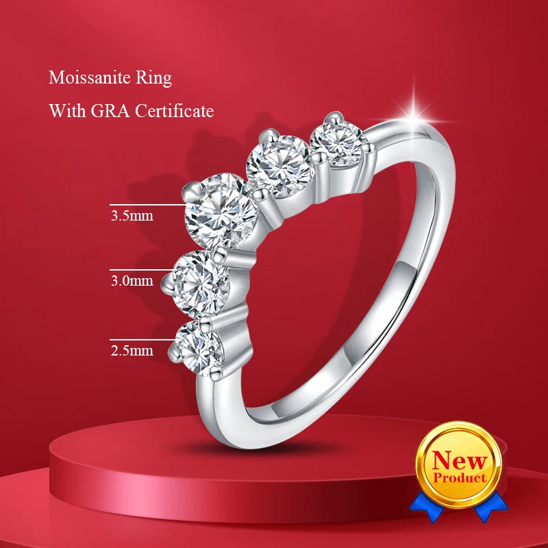 Five Stone Half Eternity Ring