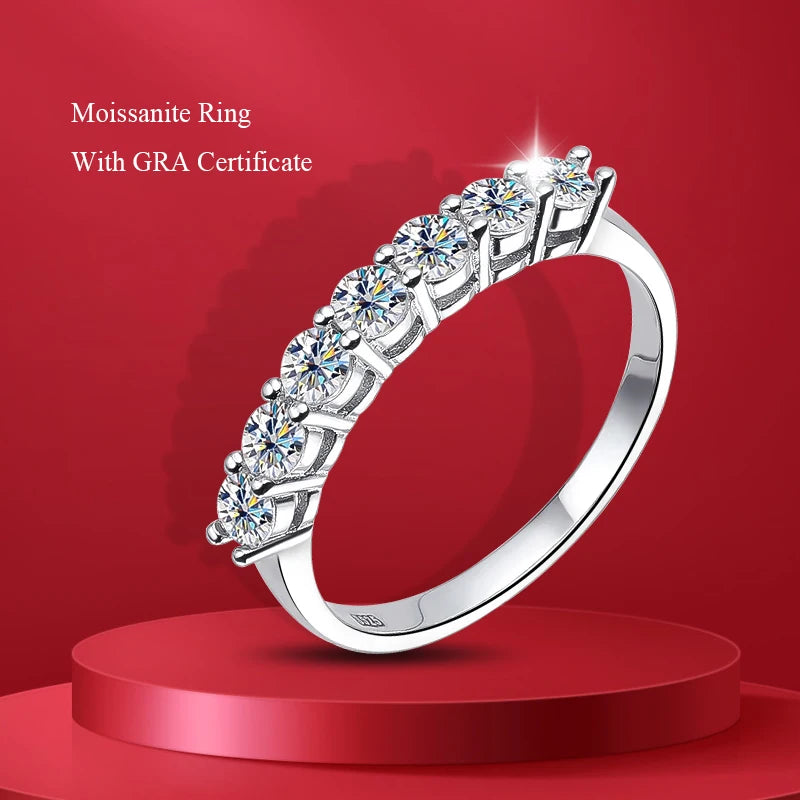 Five Stone Half Eternity Ring