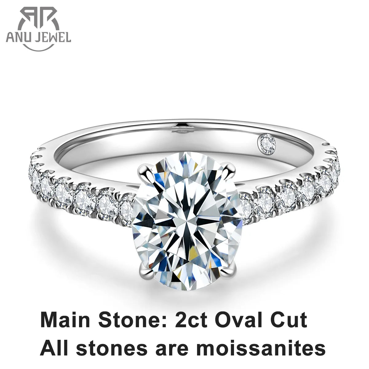 Oval Moissanite Engagement Ring