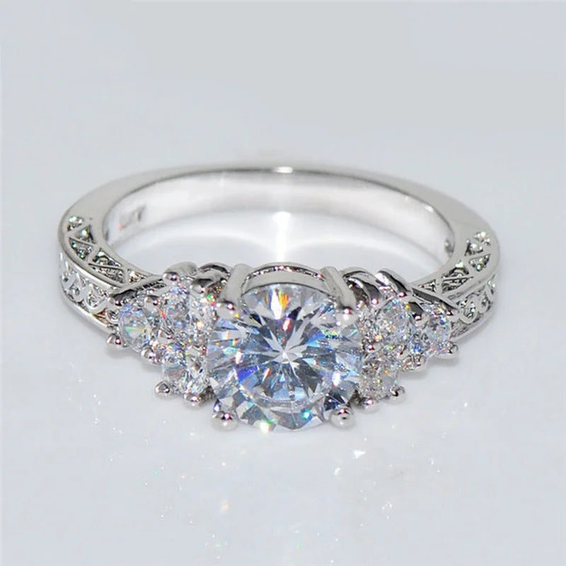 Zircon Stone Engagement Ring