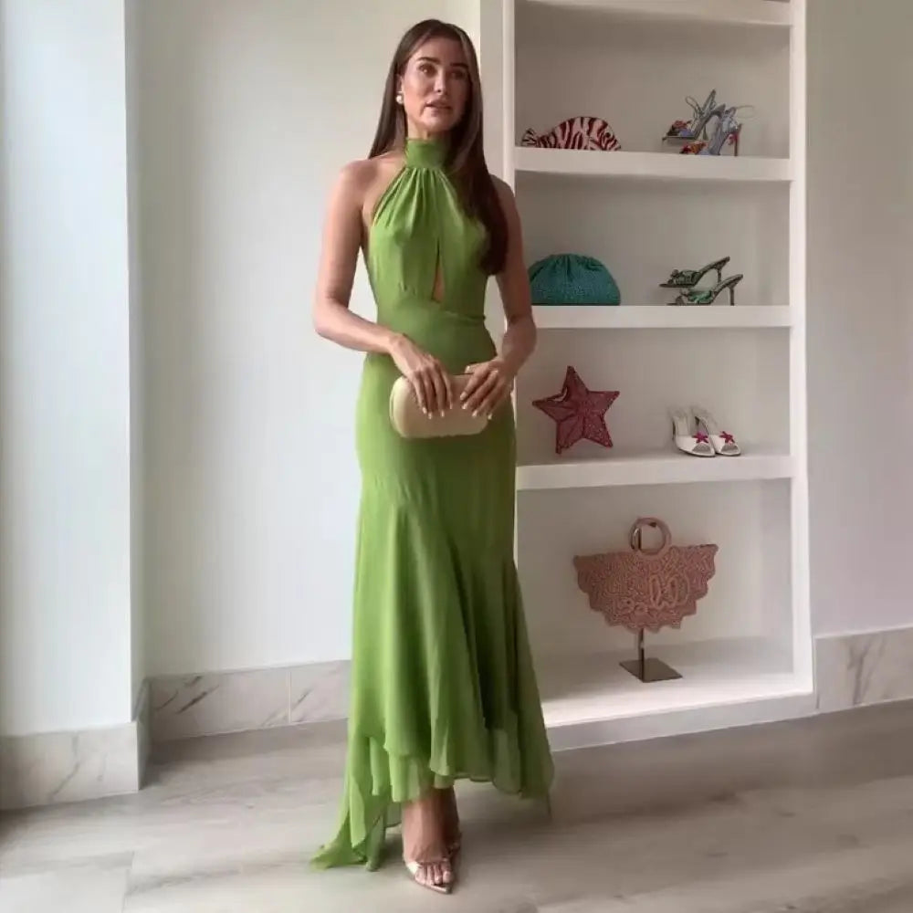 The Isabella Halter Maxi Dress