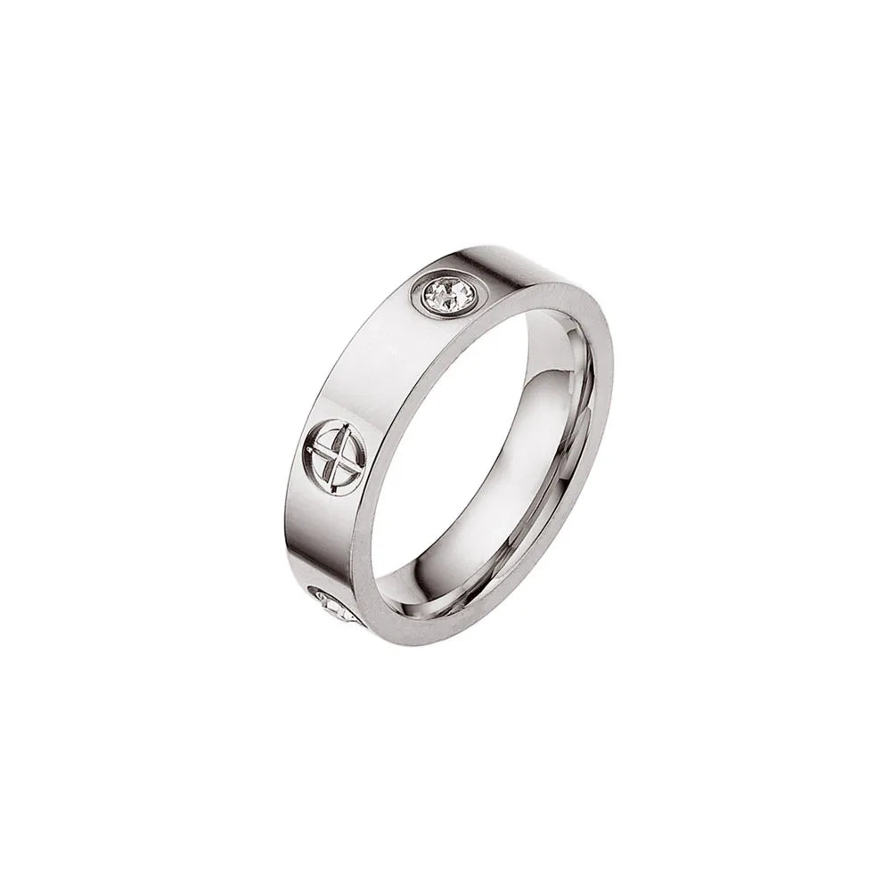 Cross Zircon Couple Ring