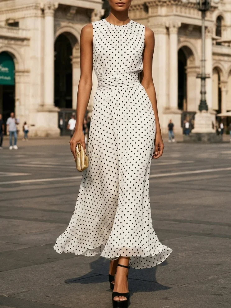The Audrey Polka Dot Maxi Dress