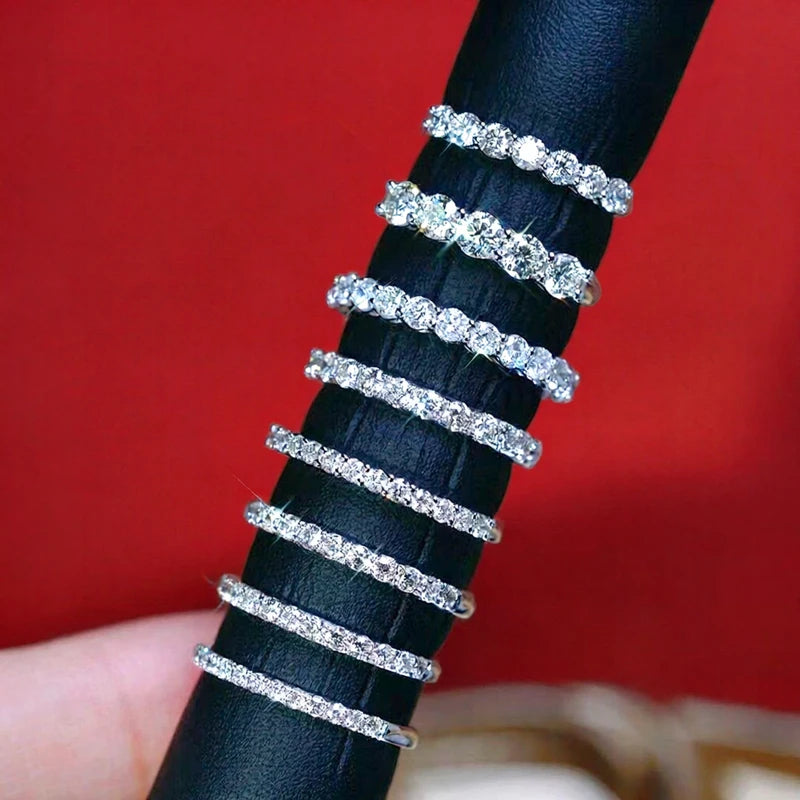 Five Stone Half Eternity Ring