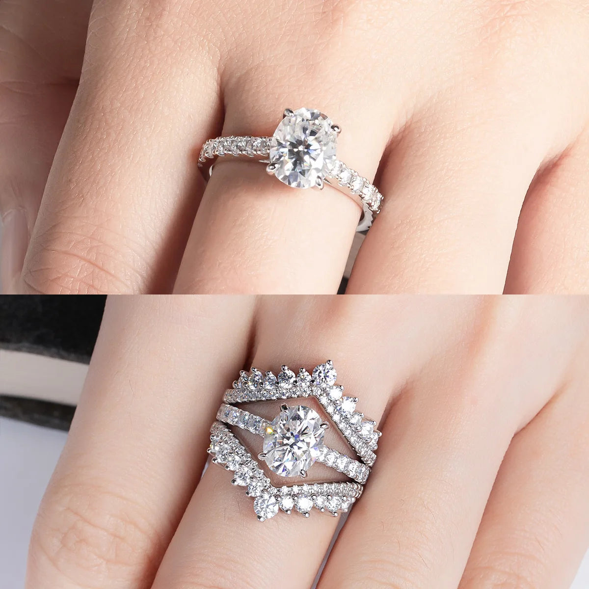 Oval Moissanite Engagement Ring