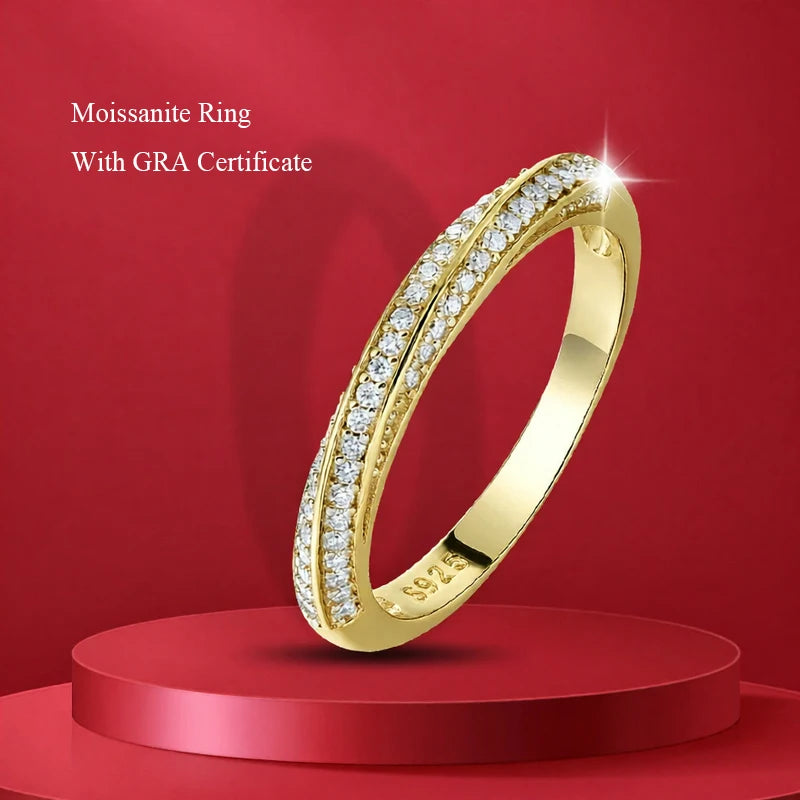 Five Stone Half Eternity Ring