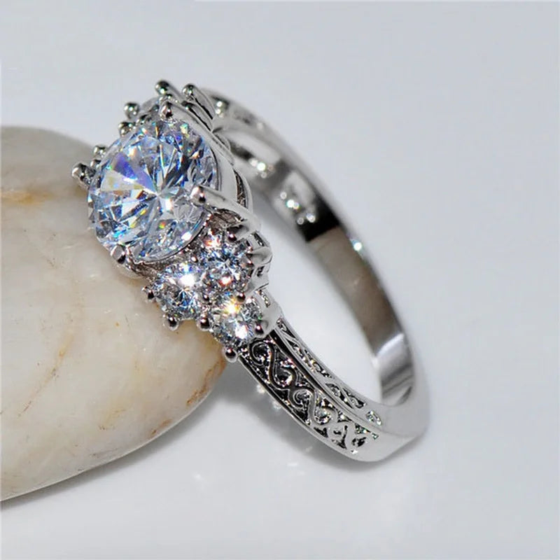 Zircon Stone Engagement Ring