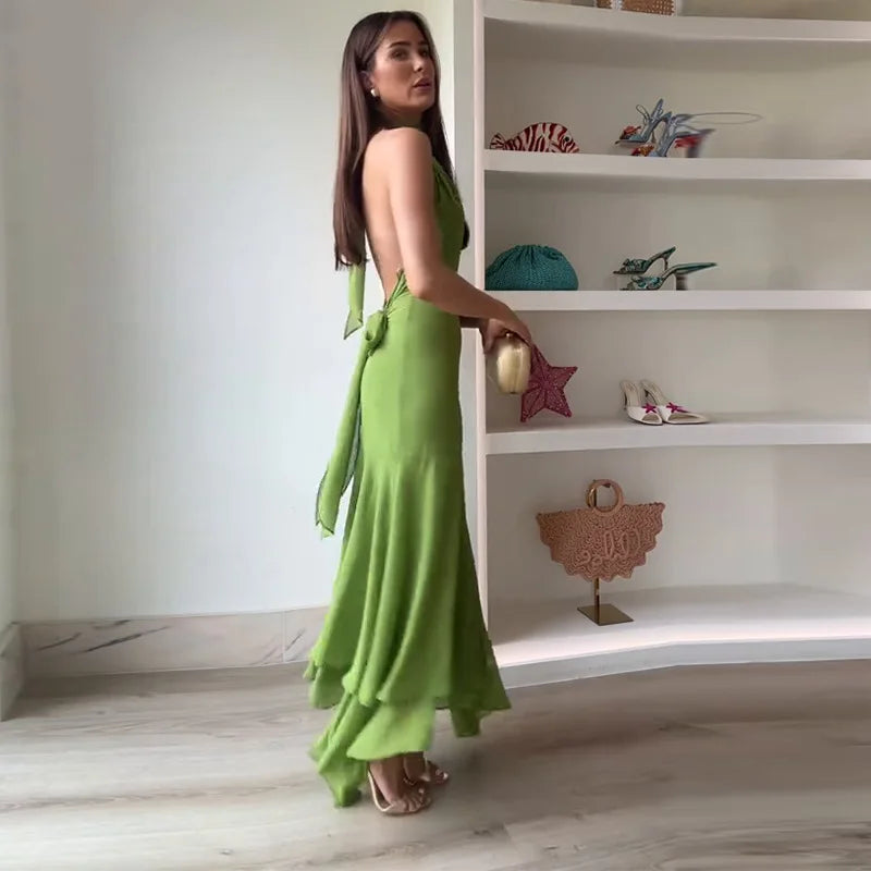 The Isabella Halter Maxi Dress
