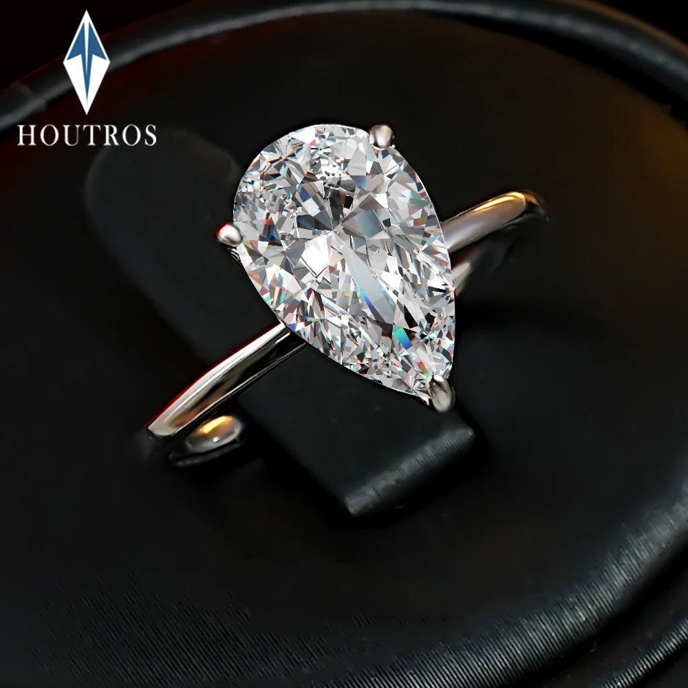 Pear Cut Moissanite Ring