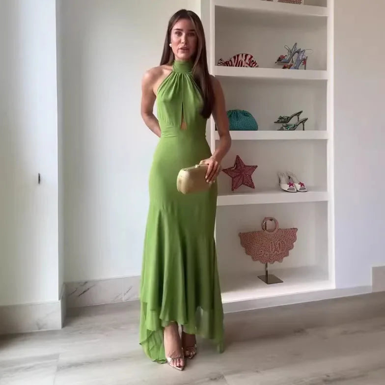 The Isabella Halter Maxi Dress