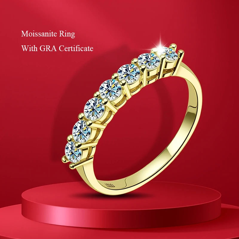 Five Stone Half Eternity Ring