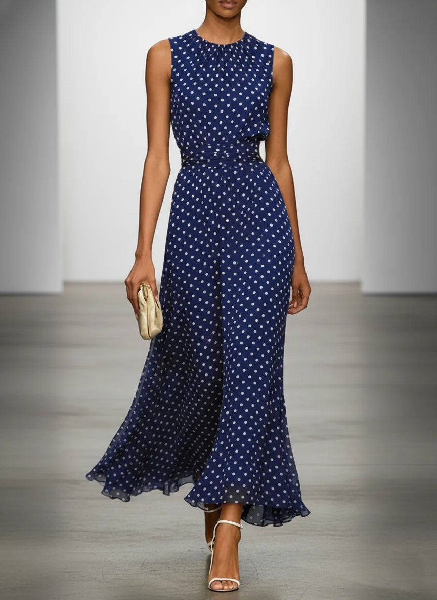 The Audrey Polka Dot Maxi Dress