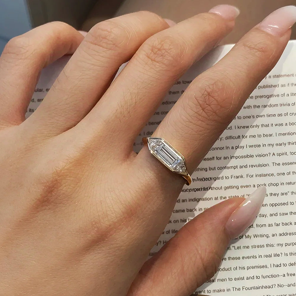 Solitaire Moissanite Ring