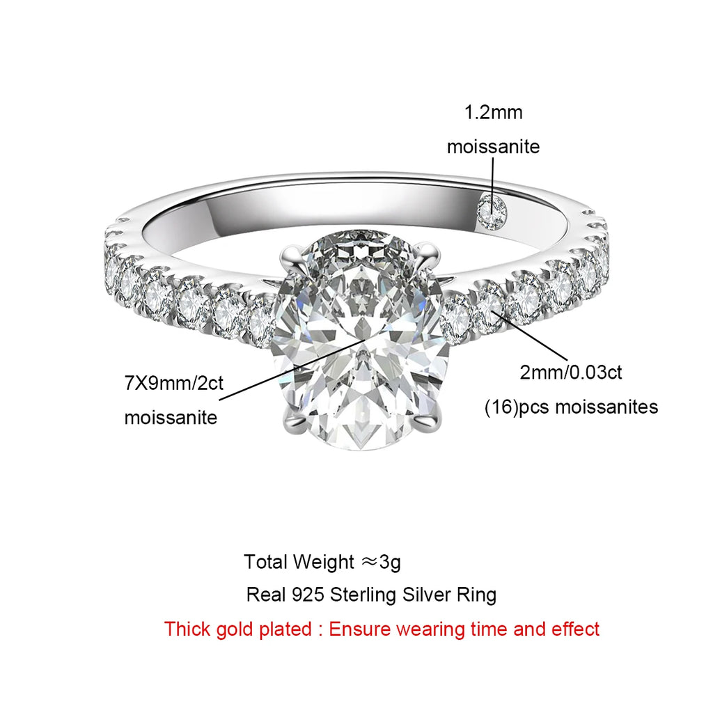 Oval Moissanite Engagement Ring