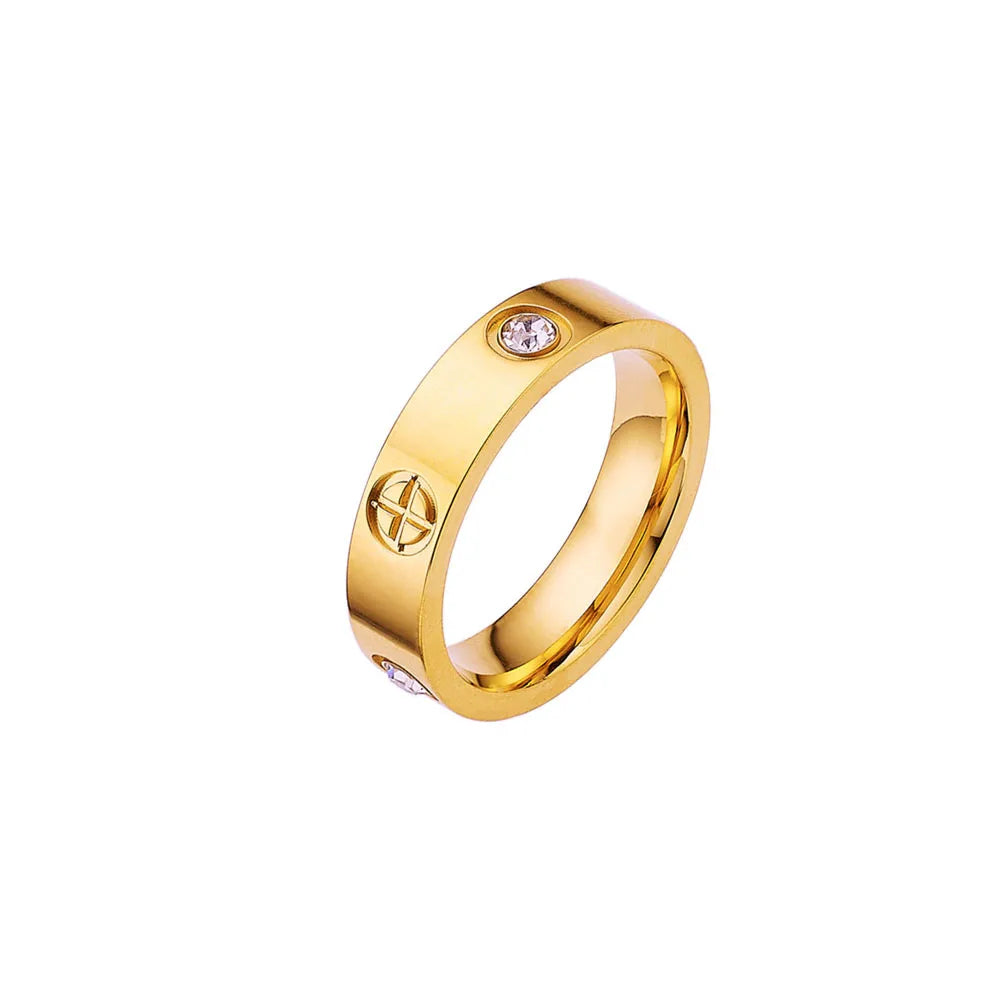 Cross Zircon Couple Ring