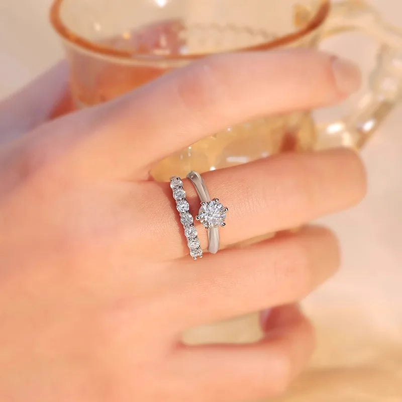 Five Stone Half Eternity Ring