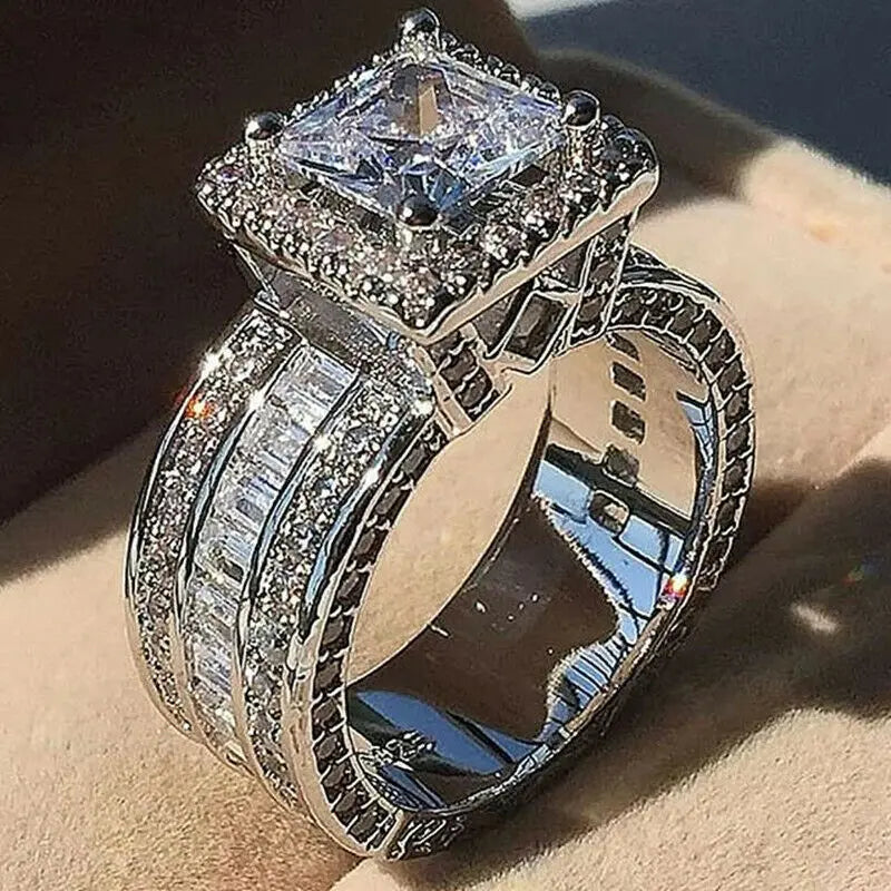 Zircon Stone Engagement Ring