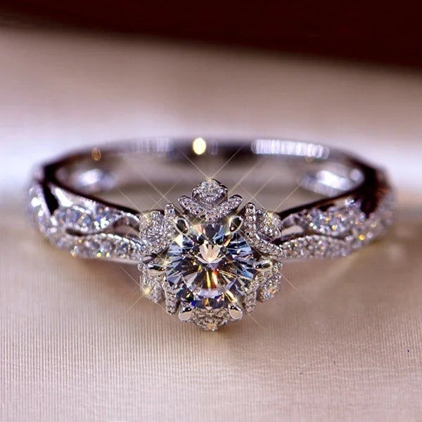 Zircon Stone Engagement Ring