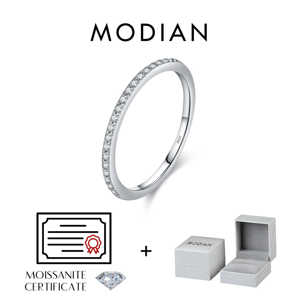 Simple Moissanite Wedding Band