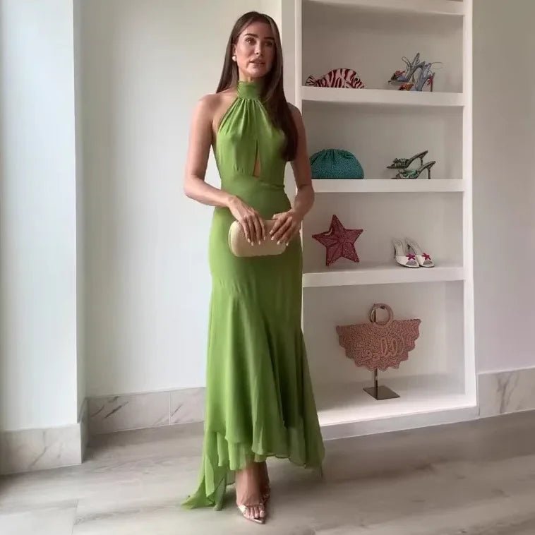 The Isabella Halter Maxi Dress