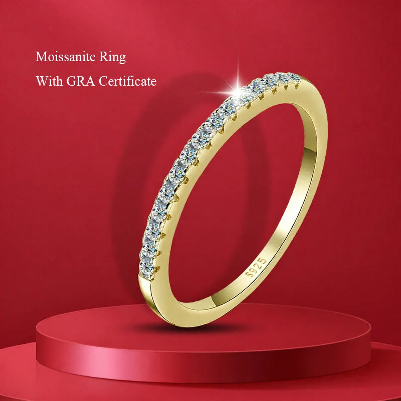 Five Stone Half Eternity Ring